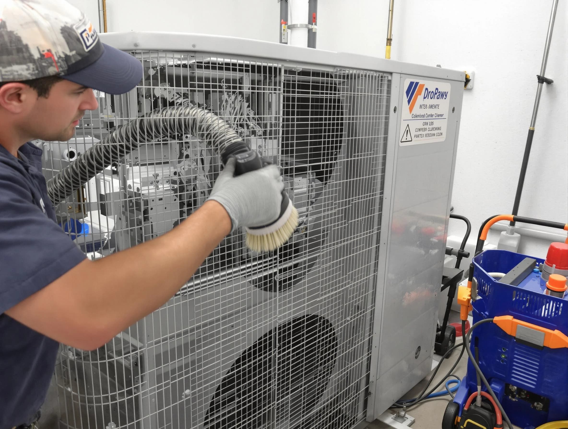 Richland Air Duct Cleaning specialist performing precision AC coil cleaning for improved system performance in Richland