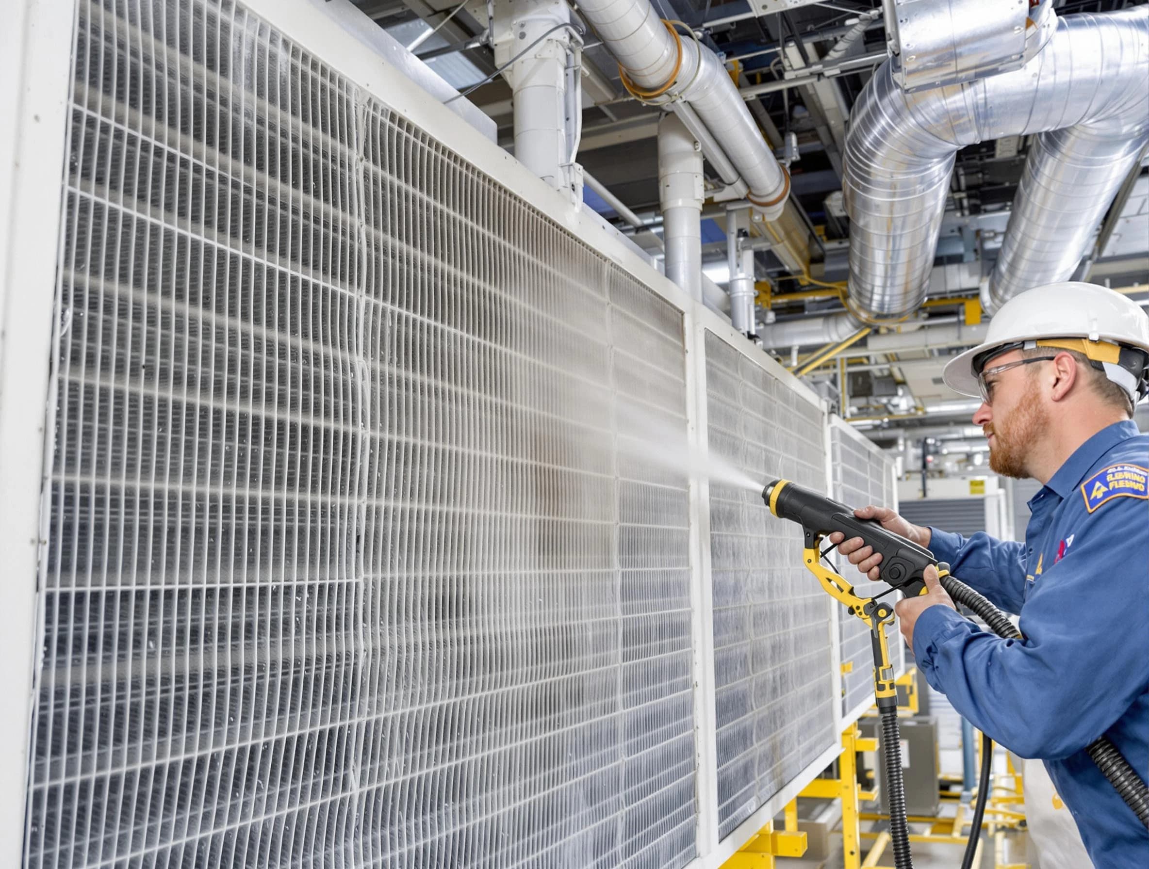 Professional commercial coil cleaning by Richland Air Duct Cleaning in Richland