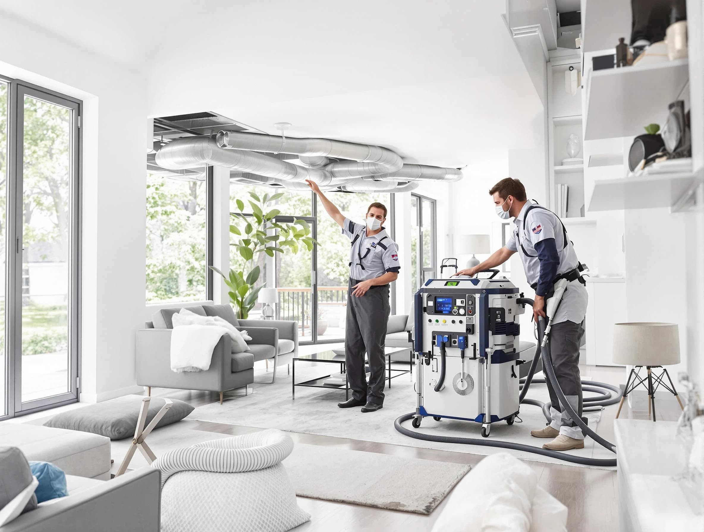 Richland Air Duct Cleaning professional conducting pure air duct cleaning with state-of-the-art equipment in Richland