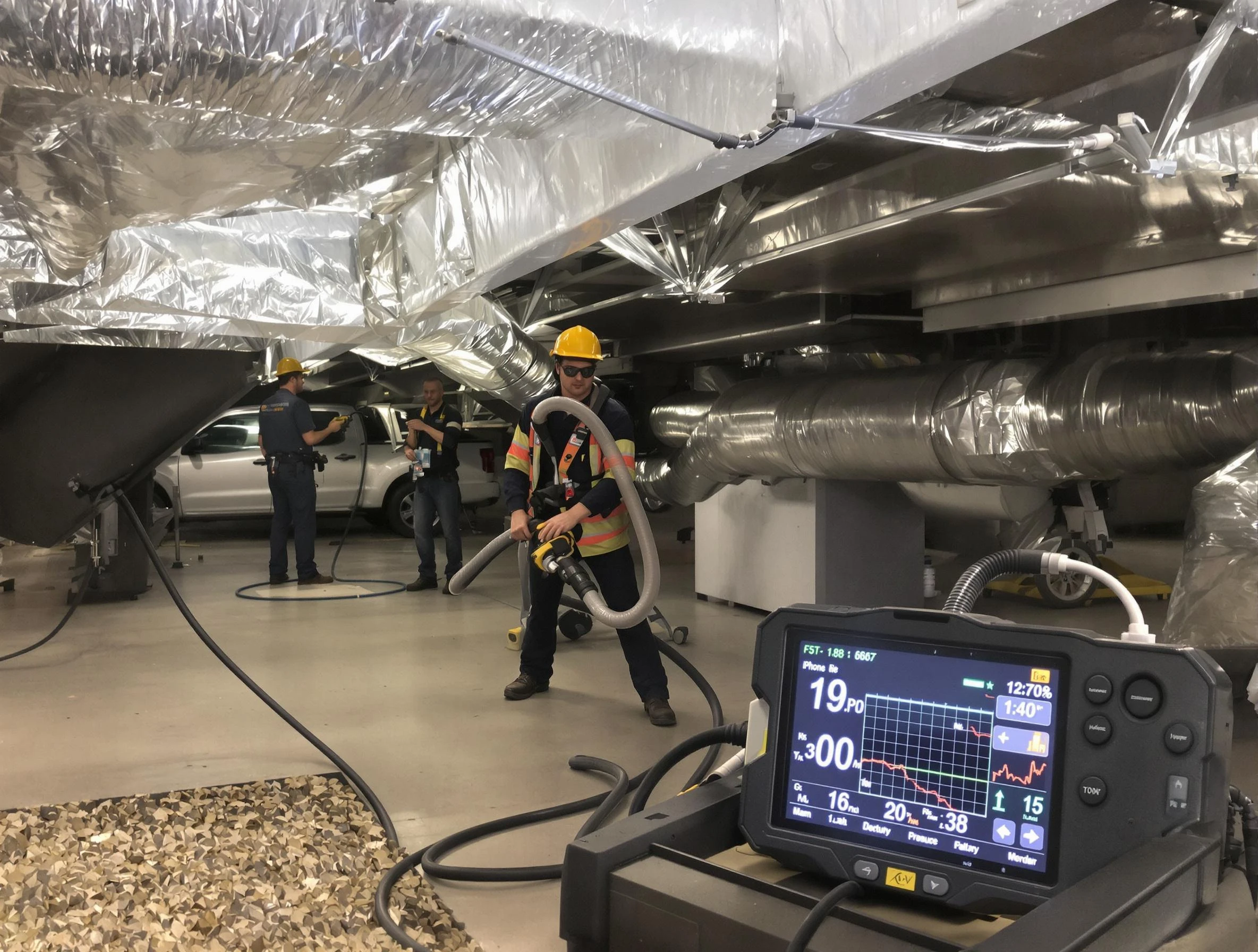 Professional negative pressure duct cleaning by Richland Air Duct Cleaning in Richland