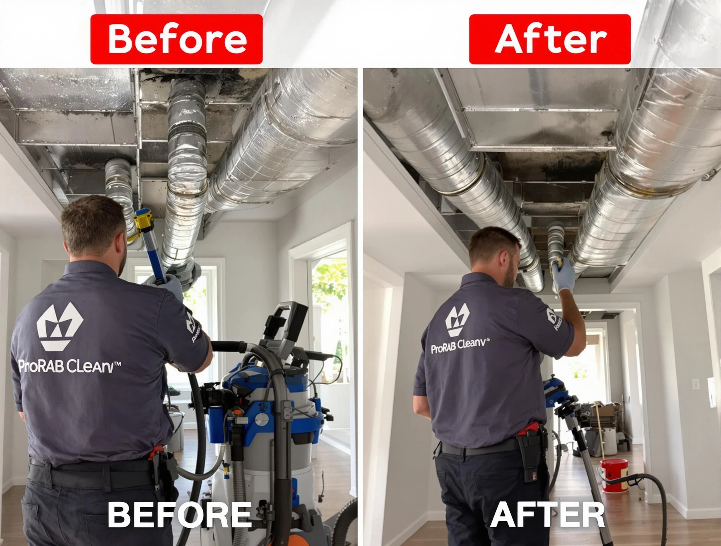 Richland Air Duct Cleaning expert performing thorough residential duct cleaning in a Richland home